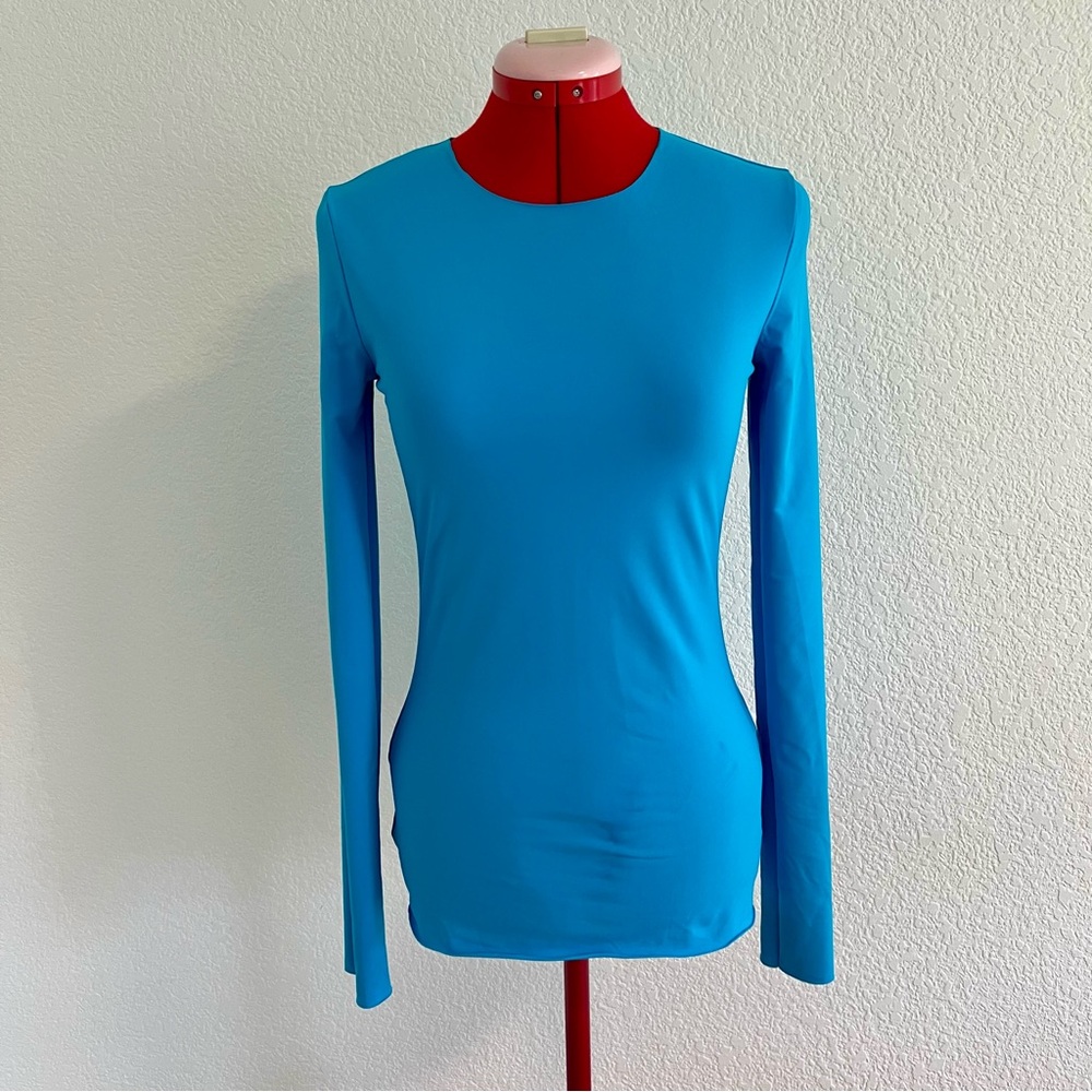 Stefani-set Blue Long Sleeve Top Size Medium